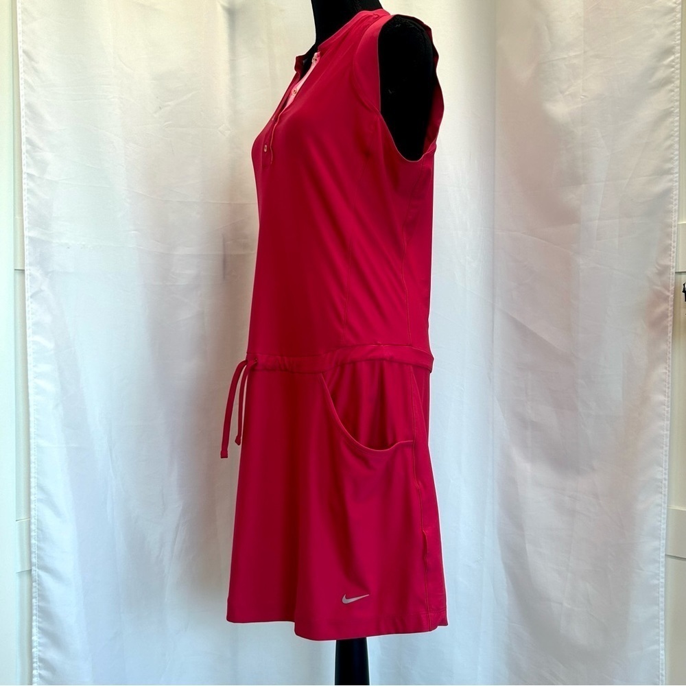 NIKE tour performance Dri-fit pink sleeveless tennis golf athletic dress Sz L - Picture 4 of 14